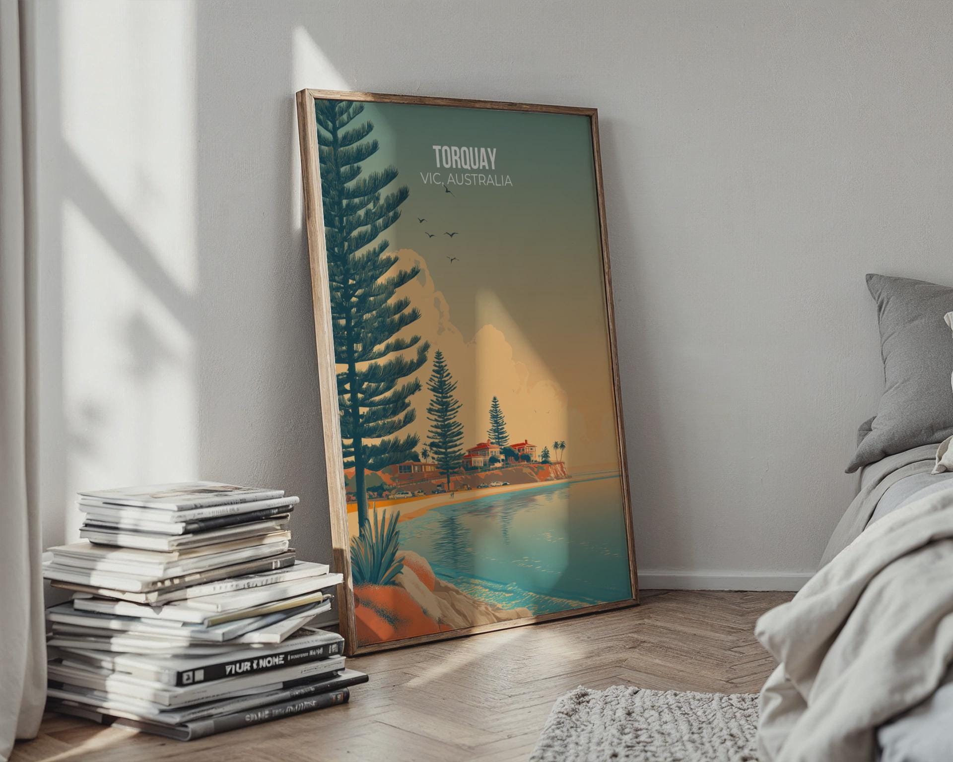 Torquay Beach Print Coastal Scene Wall Art Vic Australia - Travel Wall Art