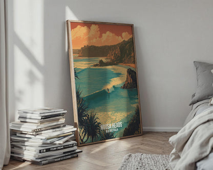 Noosa Heads Surf Poster Art Print Australia - Travel Wall Art