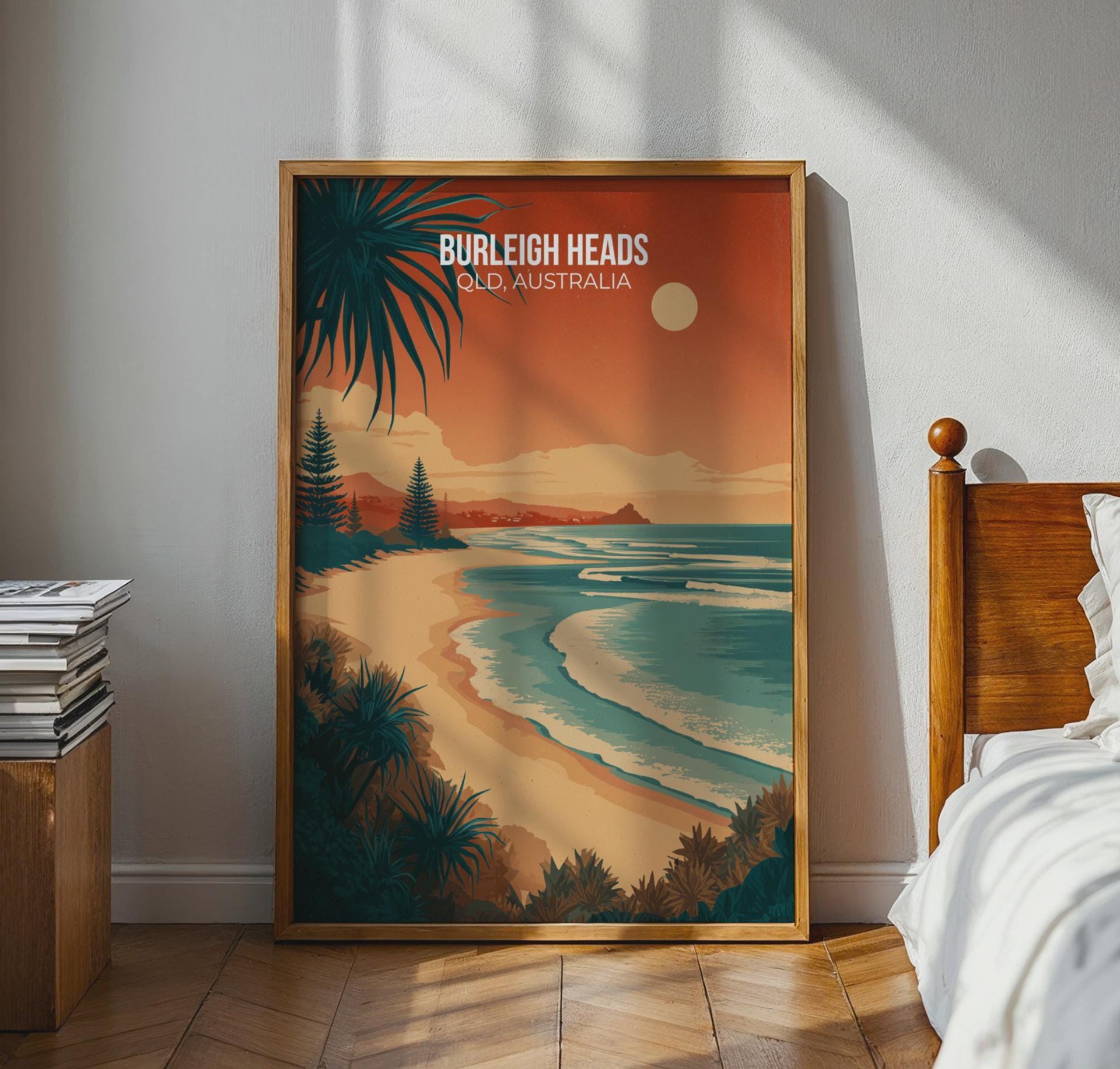 Burleigh Heads QLD Australia Beach Print Wall Art - Travel Wall Art