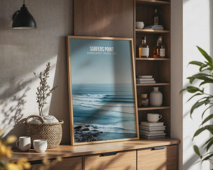 Surfers Point Wall Art Margaret River Waves Print Sea Beach Decor - Travel Wall Art