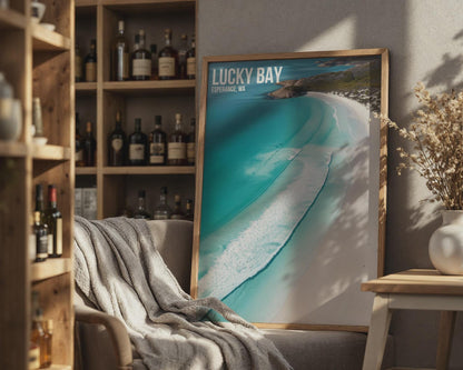 Lucky Bay Beach Poster Coastal Wall Art Esperance WA - Travel Wall Art