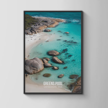 Greens Pool Denmark WA Poster Scenic Beach Art Print - Travel Wall Art