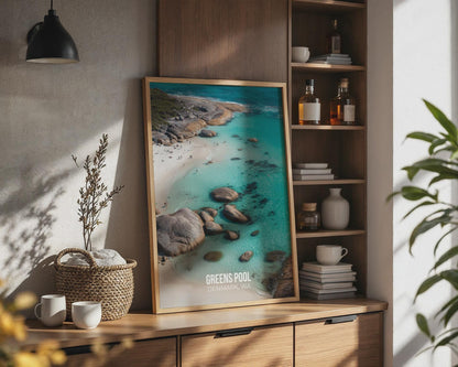Greens Pool Denmark WA Poster Scenic Beach Art Print - Travel Wall Art