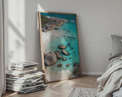 Greens Pool Denmark WA Poster Scenic Beach Art Print - Travel Wall Art