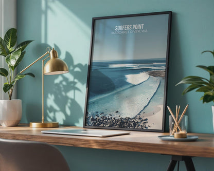 Surfers Point Poster Margaret River WA Coastal Wall Art - Travel Wall Art
