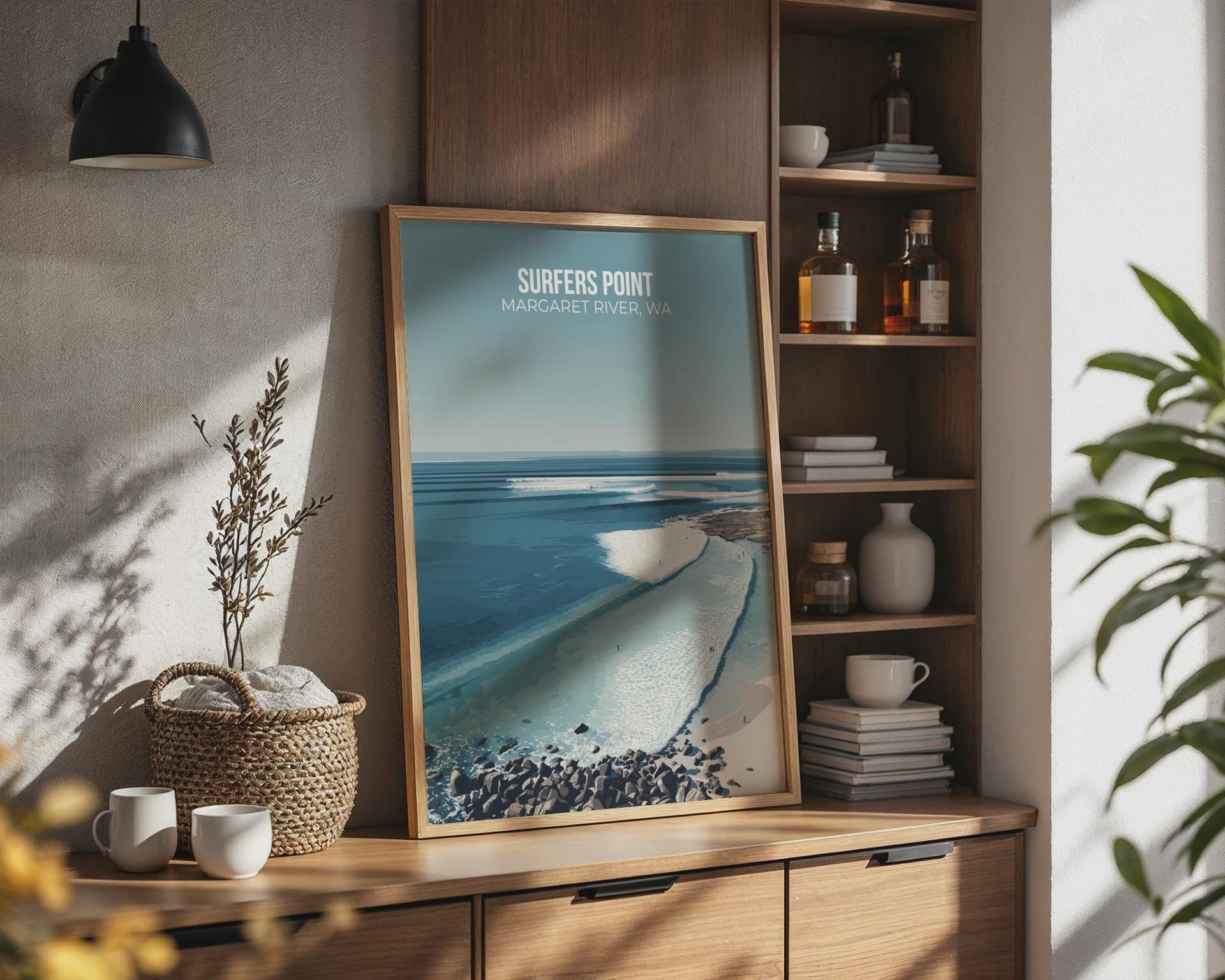 Surfers Point Poster Margaret River WA Coastal Wall Art - Travel Wall Art