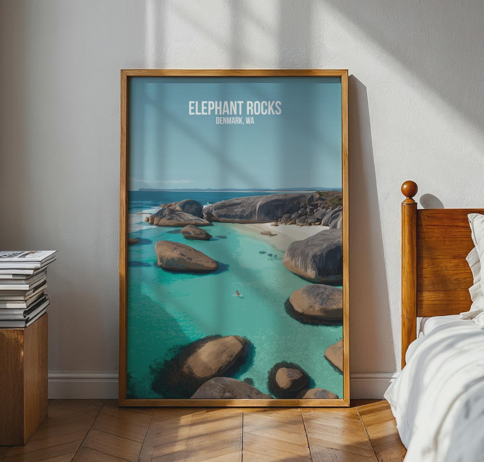 Elephant Rocks Denmark Wall Art Coastal Poster - Travel Wall Art