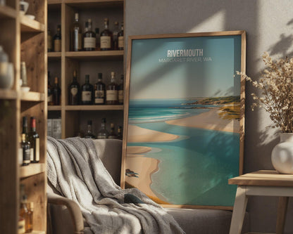 Rivermouth Margaret River Wall Art Poster - Travel Wall Art