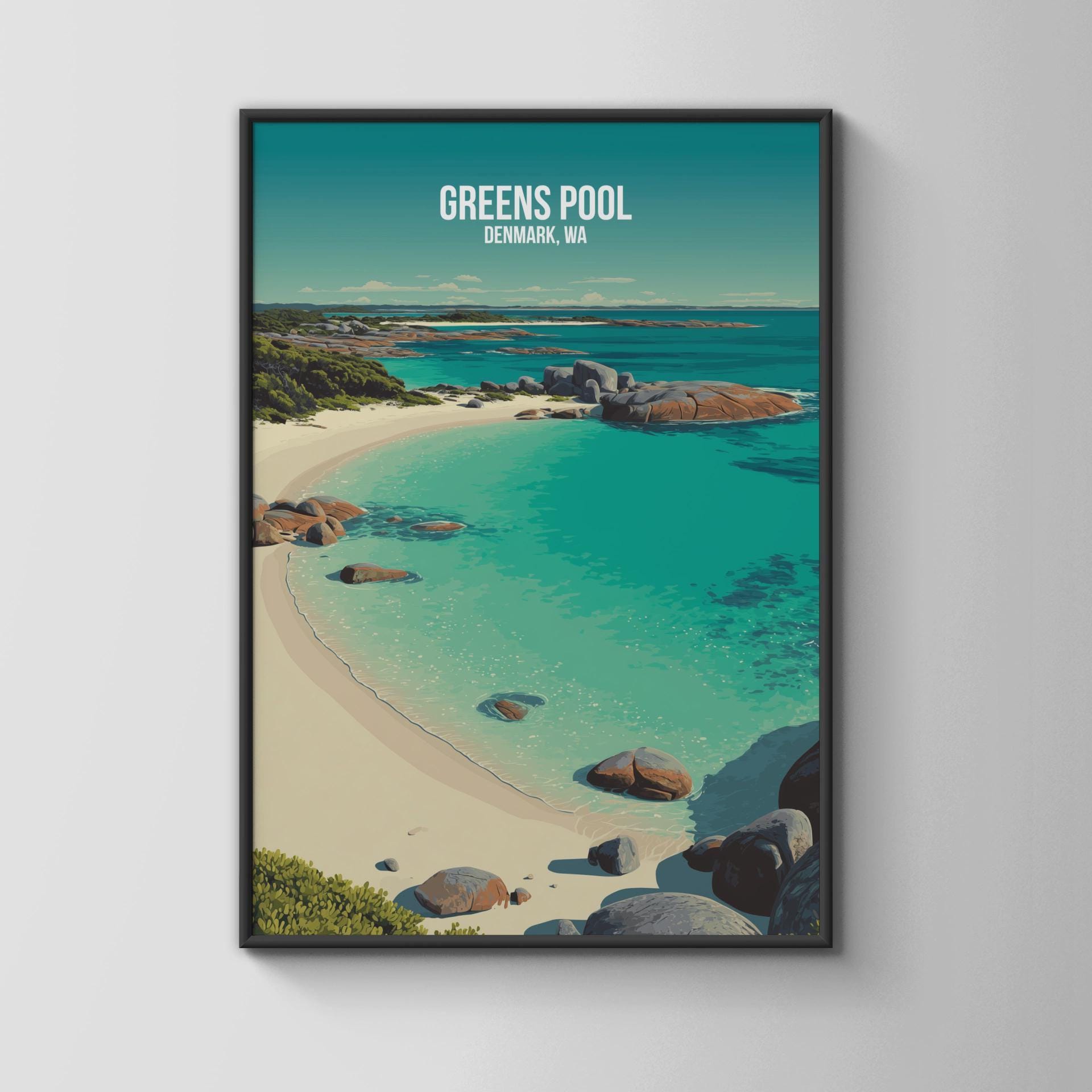 Greens Pool Denmark WA Art Print Landscape Wall Art Poster - Travel Wall Art