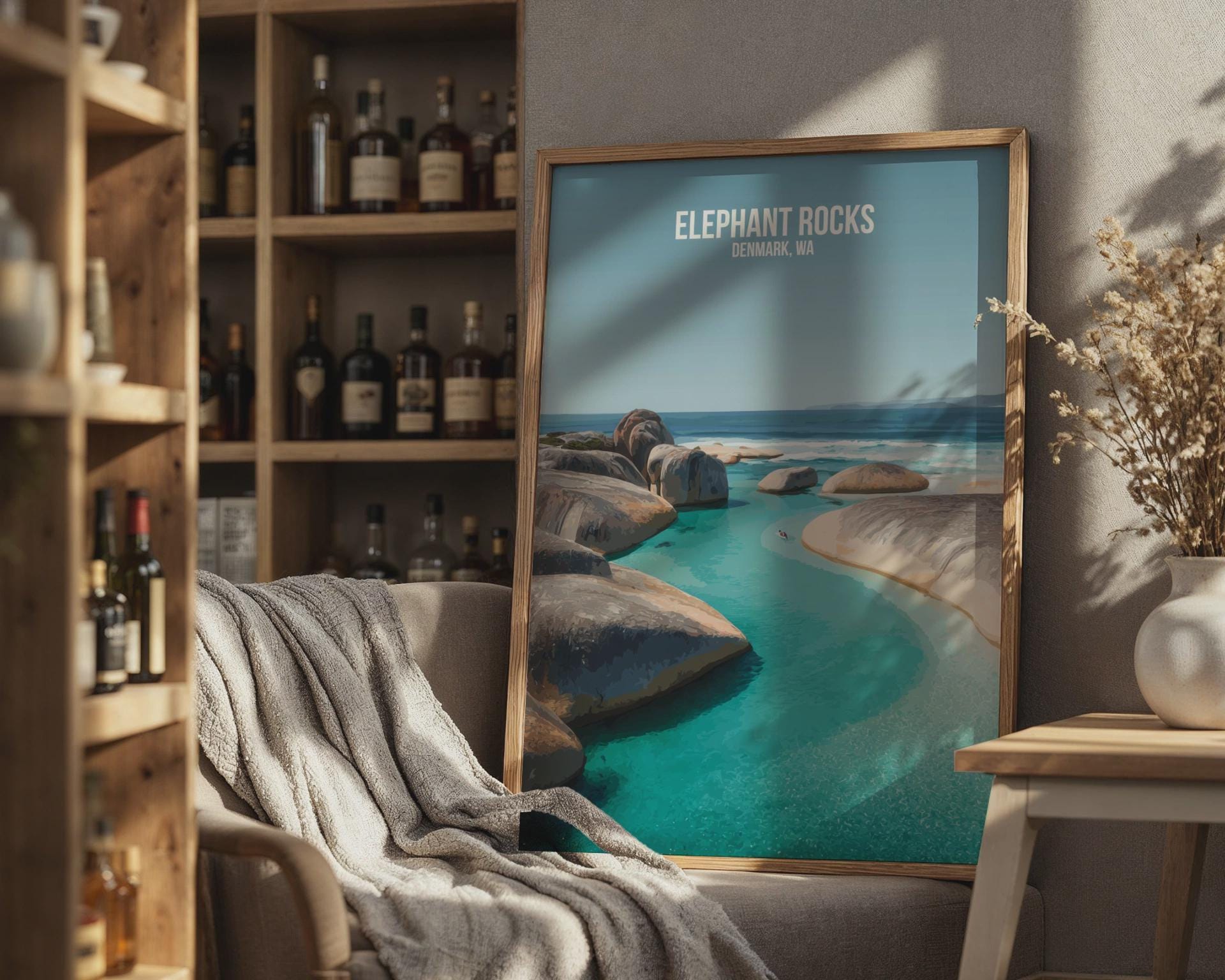 Elephant Rocks Denmark WA Art Print Poster Wall Art - Travel Wall Art