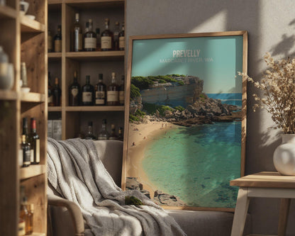 Prevelly Beach Wall Art Print Margaret River WA Coastal Art - Travel Wall Art