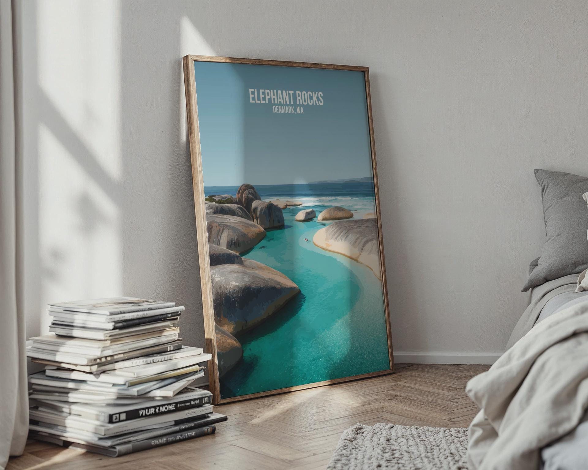 Elephant Rocks Denmark WA Art Print Poster Wall Art - Travel Wall Art