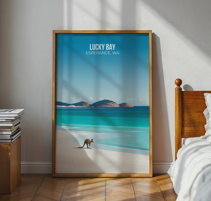 Lucky Bay Australia Wall Art Poster Print - Travel Wall Art