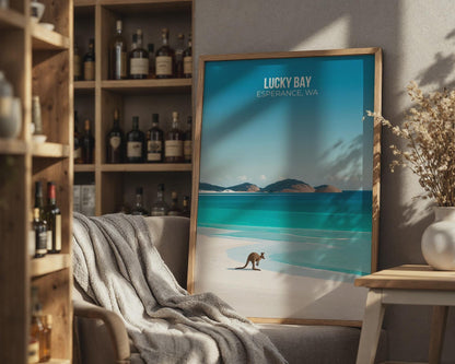 Lucky Bay Australia Wall Art Poster Print - Travel Wall Art