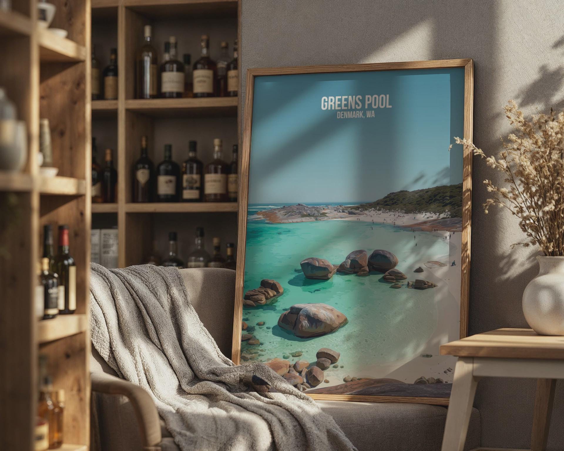 Greens Pool Denmark WA Travel Poster Art Print - Travel Wall Art