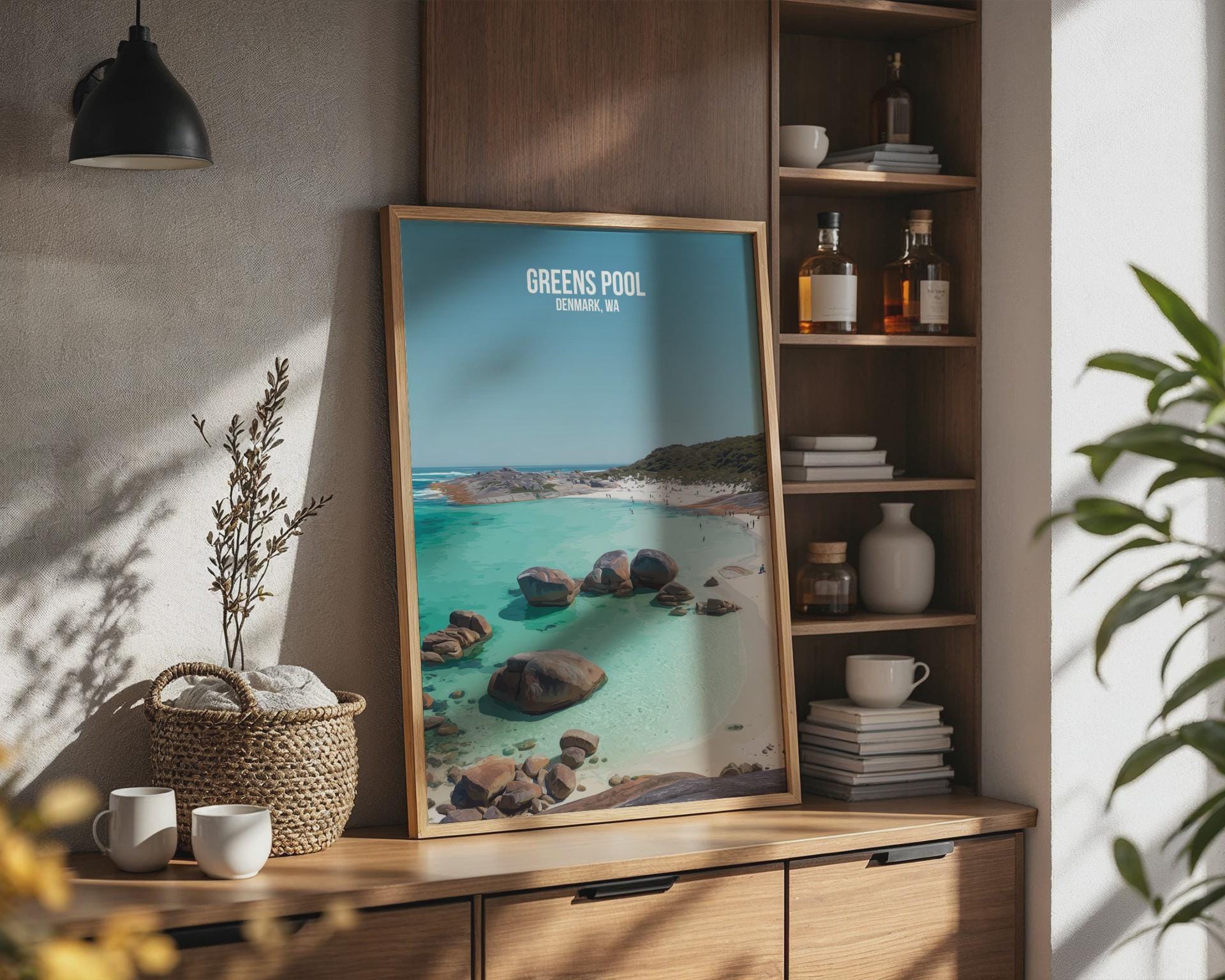 Greens Pool Denmark WA Travel Poster Art Print - Travel Wall Art