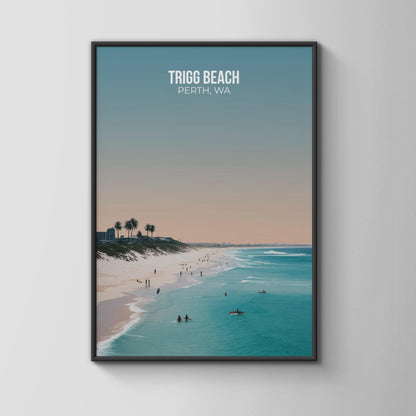 Trigg Beach Perth WA Poster Coastal Wall Art Print - Travel Wall Art