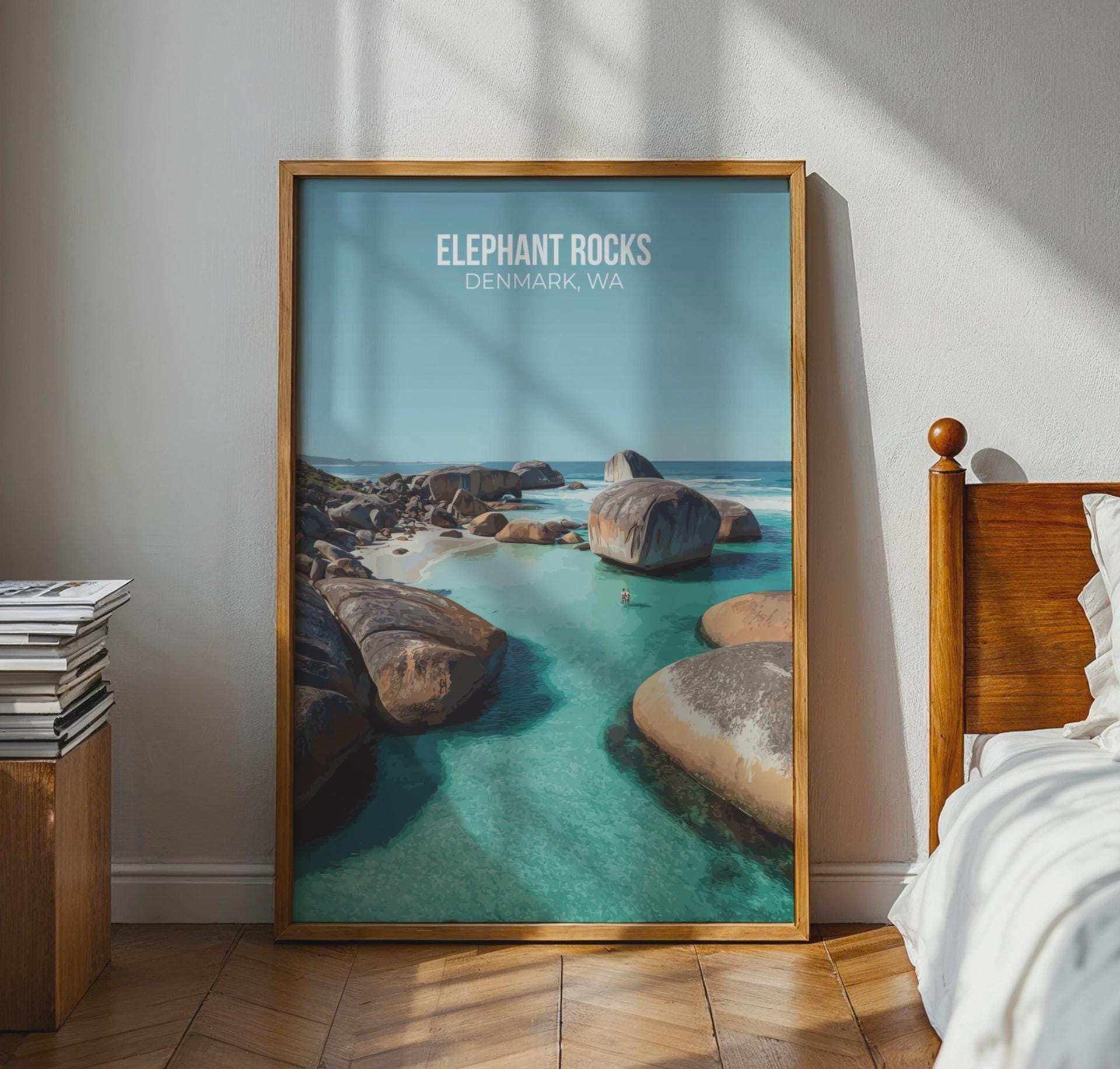 Elephant Rocks Poster Denmark WA Coastal Art Wall Art Print - Travel Wall Art
