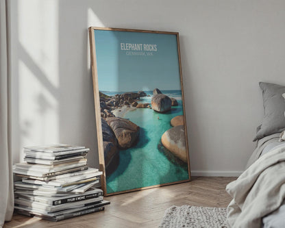 Elephant Rocks Poster Denmark WA Coastal Art Wall Art Print - Travel Wall Art