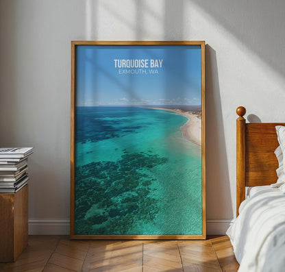 Turquoise Bay Exmouth Poster Coastal Art Print - Travel Wall Art