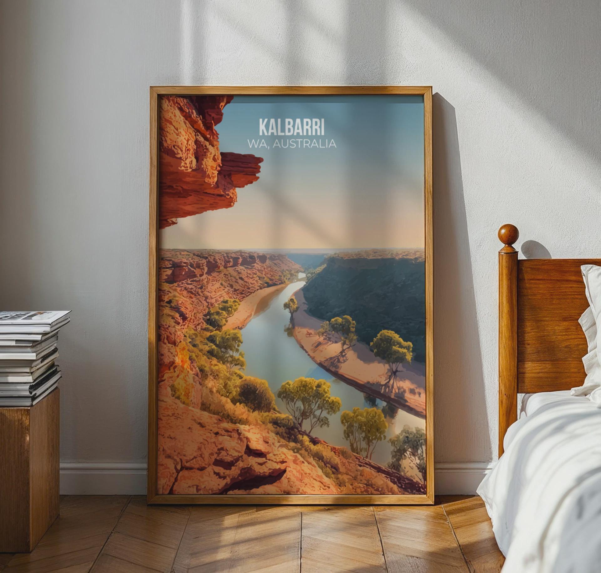 Kalbarri WA Australia Landscape Poster Print Wall Art - Travel Wall Art