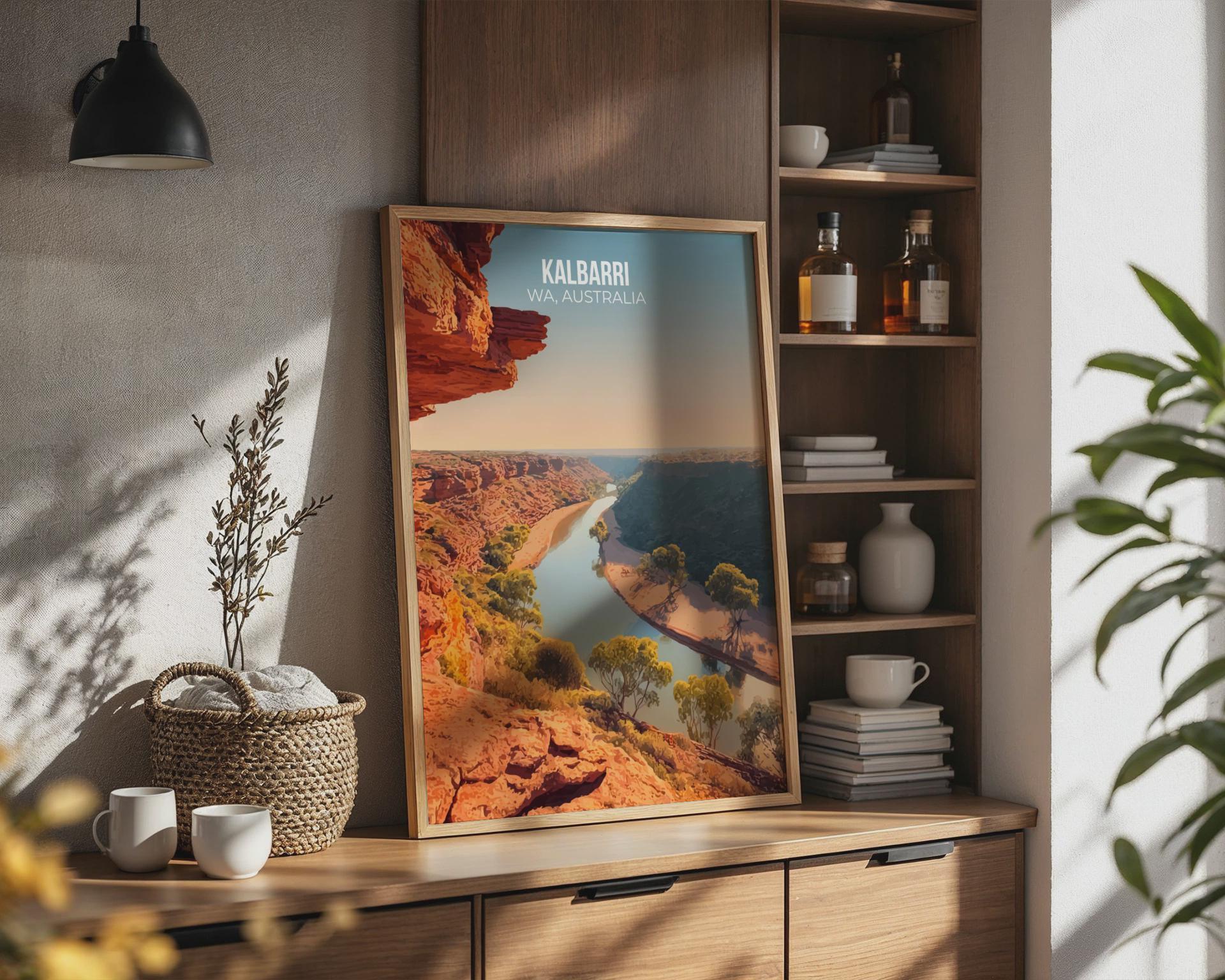 Kalbarri WA Australia Landscape Poster Print Wall Art - Travel Wall Art