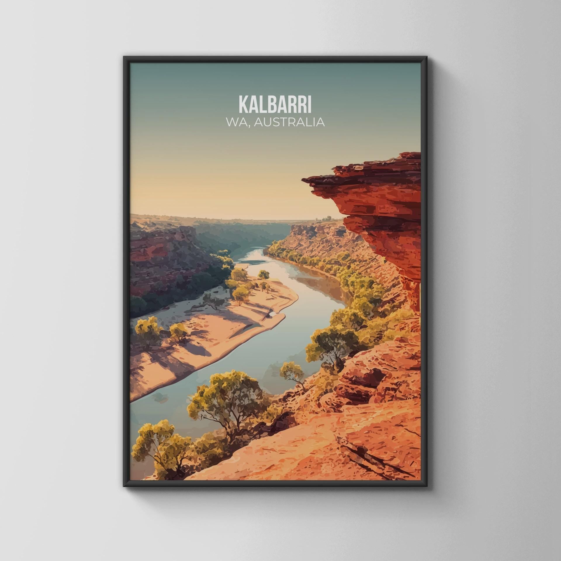 Kalbarri WA Australia Landscape Print Poster Wall Art - Travel Wall Art