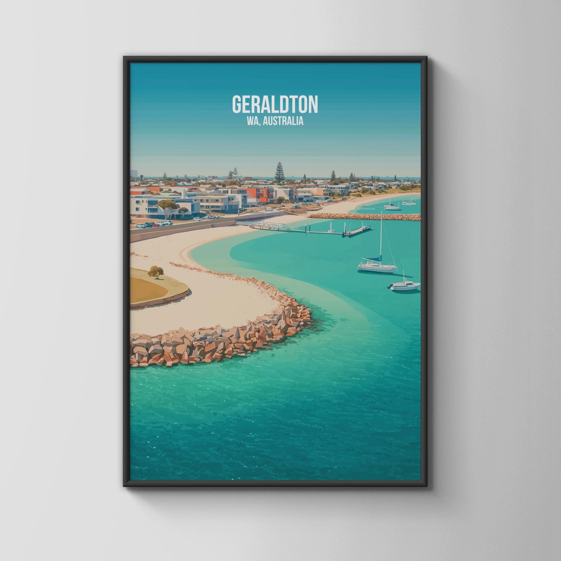 Geraldton WA Australia Coastal Wall Art Print - Travel Wall Art