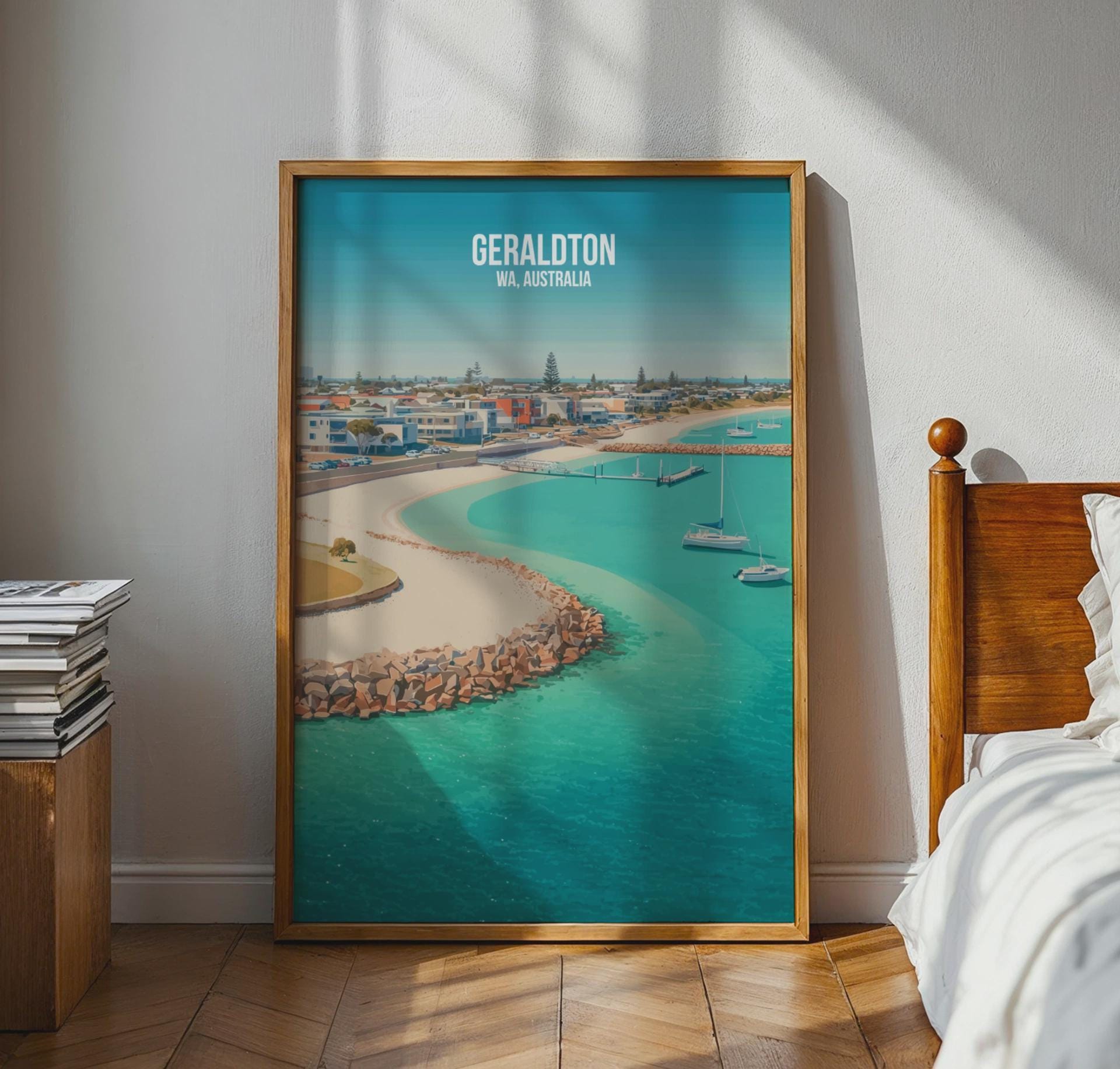 Geraldton WA Australia Coastal Wall Art Print - Travel Wall Art