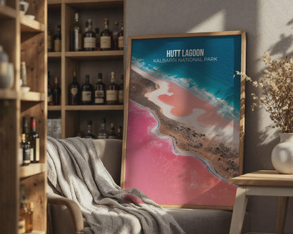 Hutt Lagoon Kalbarri National Park Poster Wall Art - Travel Wall Art