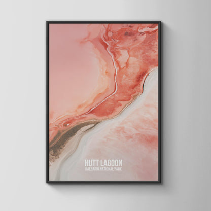 Hutt Lagoon Kalbarri National Park Poster Art Print - Travel Wall Art