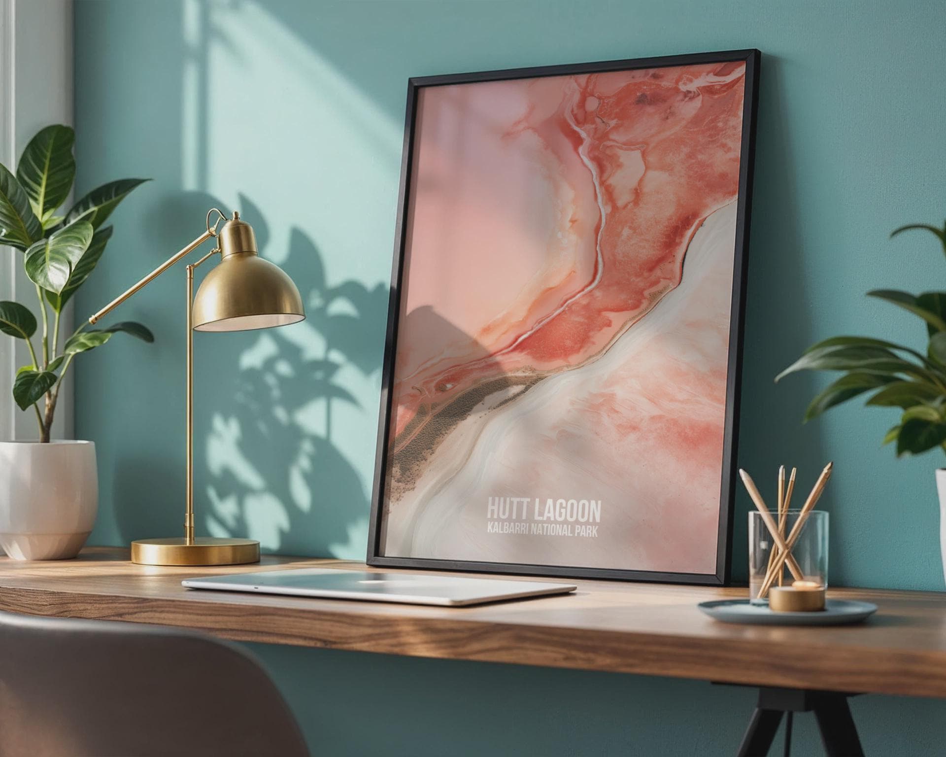 Hutt Lagoon Kalbarri National Park Poster Art Print - Travel Wall Art