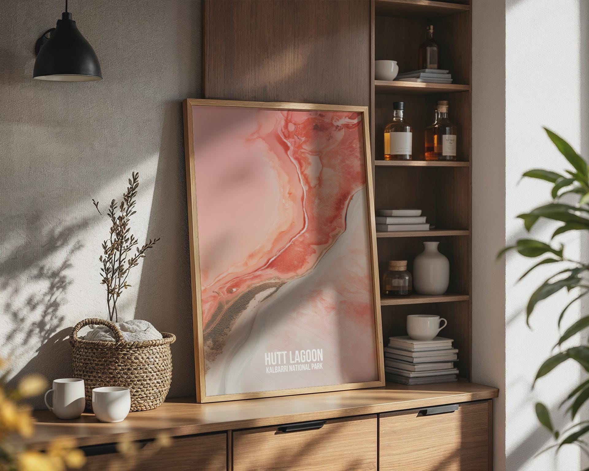 Hutt Lagoon Kalbarri National Park Poster Art Print - Travel Wall Art
