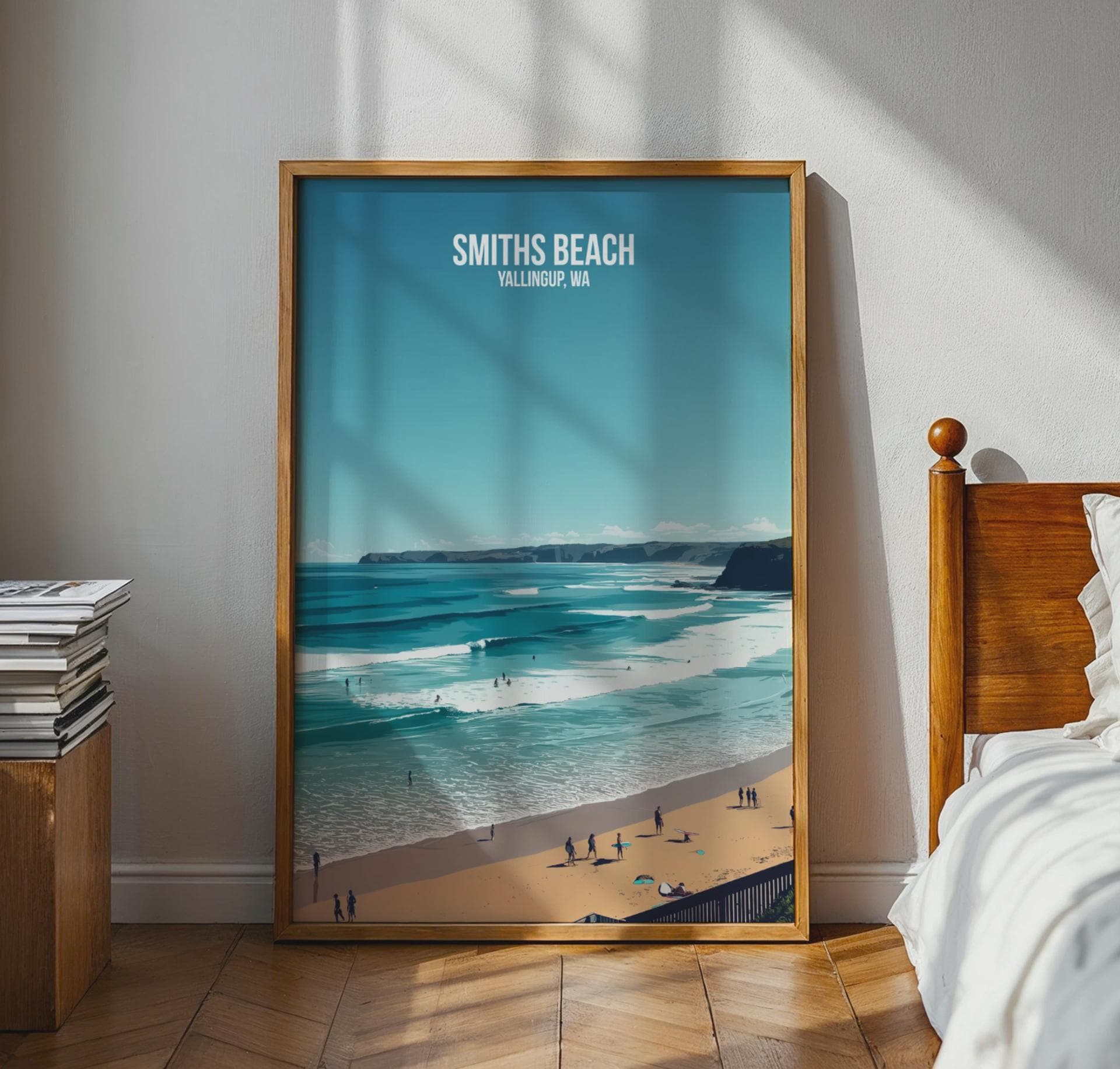 Smiths Beach Yallingup WA Travel Poster Wall Art - Travel Wall Art