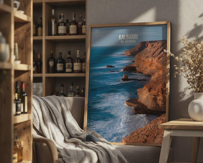 Kalbarri WA Australia Travel Poster Landscape Wall Art Print - Travel Wall Art