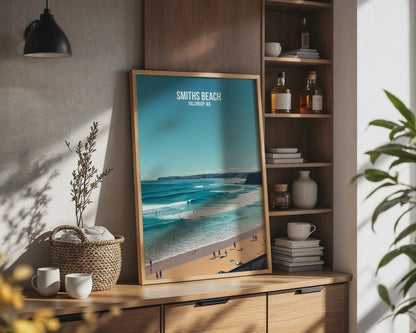 Smiths Beach Yallingup WA Travel Poster Wall Art - Travel Wall Art