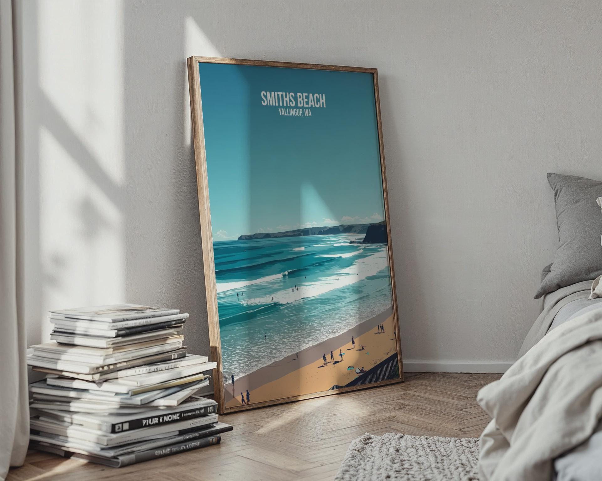 Smiths Beach Yallingup WA Travel Poster Wall Art - Travel Wall Art