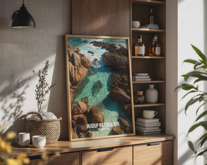 Injidup Natural Spa Wall Art Poster Yallingup WA Coastal Landscape Print - Travel Wall Art