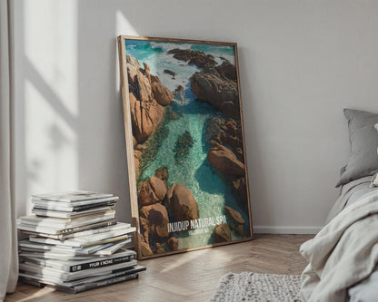 Injidup Natural Spa Wall Art Poster Yallingup WA Coastal Landscape Print - Travel Wall Art