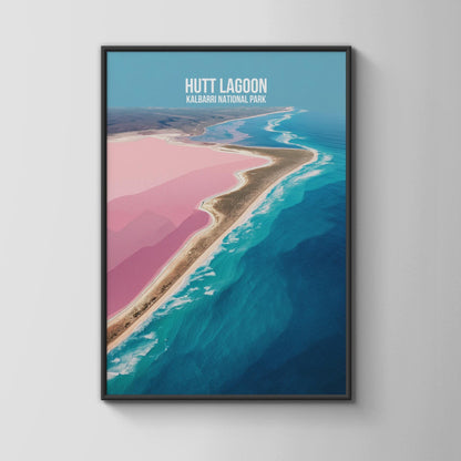 Hutt Lagoon Kalbarri National Park Art Print Wall Art Poster - Travel Wall Art