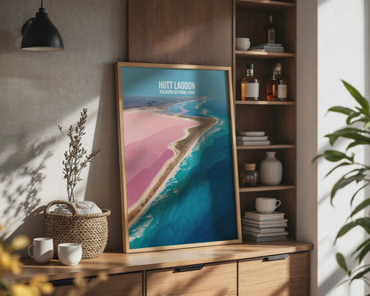 Hutt Lagoon Kalbarri National Park Art Print Wall Art Poster - Travel Wall Art
