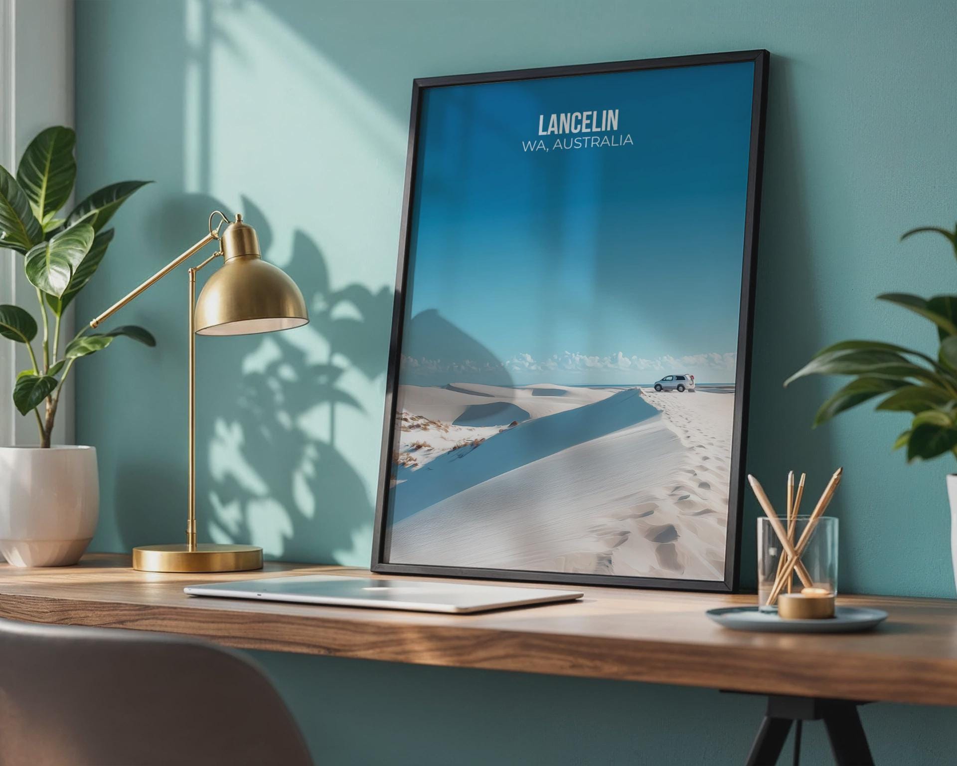 Lancelin Travel Poster Wall Art WA Australia Landscape Print - Travel Wall Art