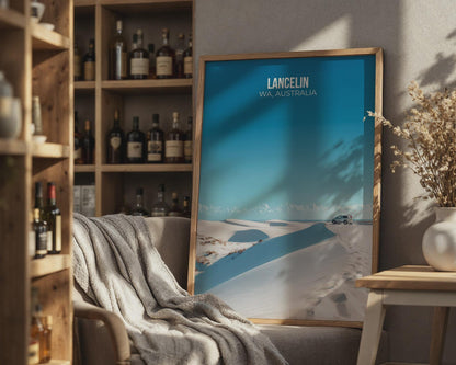 Lancelin Travel Poster Wall Art WA Australia Landscape Print - Travel Wall Art