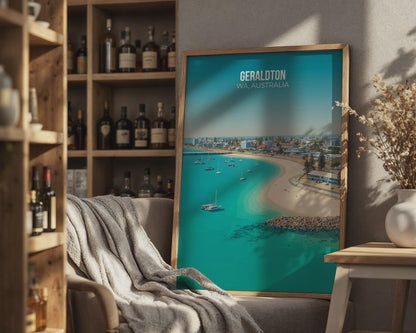 Geraldton WA Australia Travel Poster Wall Art - Travel Wall Art