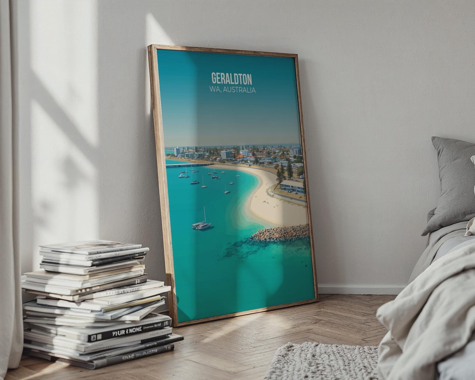 Geraldton WA Australia Travel Poster Wall Art - Travel Wall Art