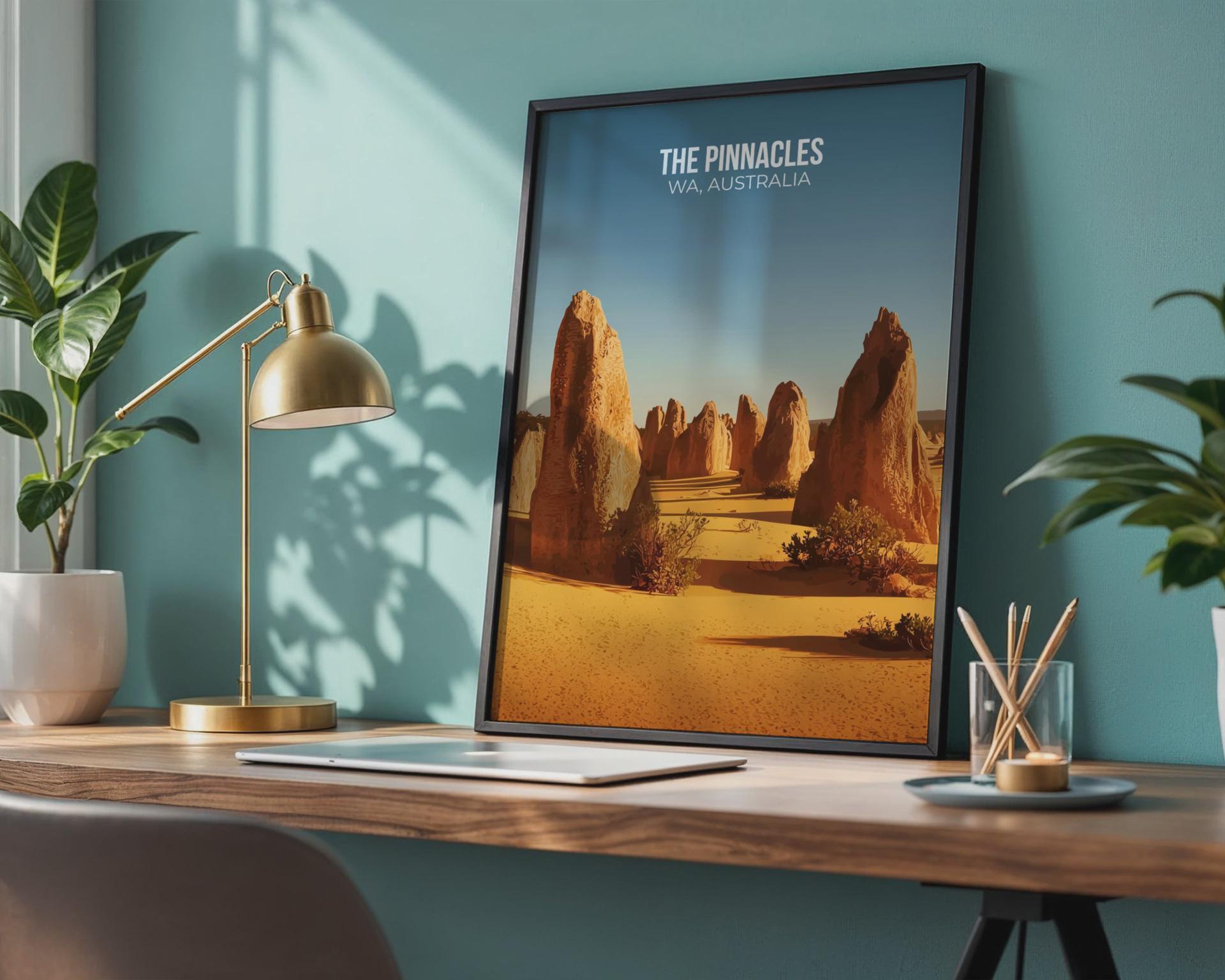 Pinnacles Wall Art Print Australia Landscape Aerial View - Travel Wall Art