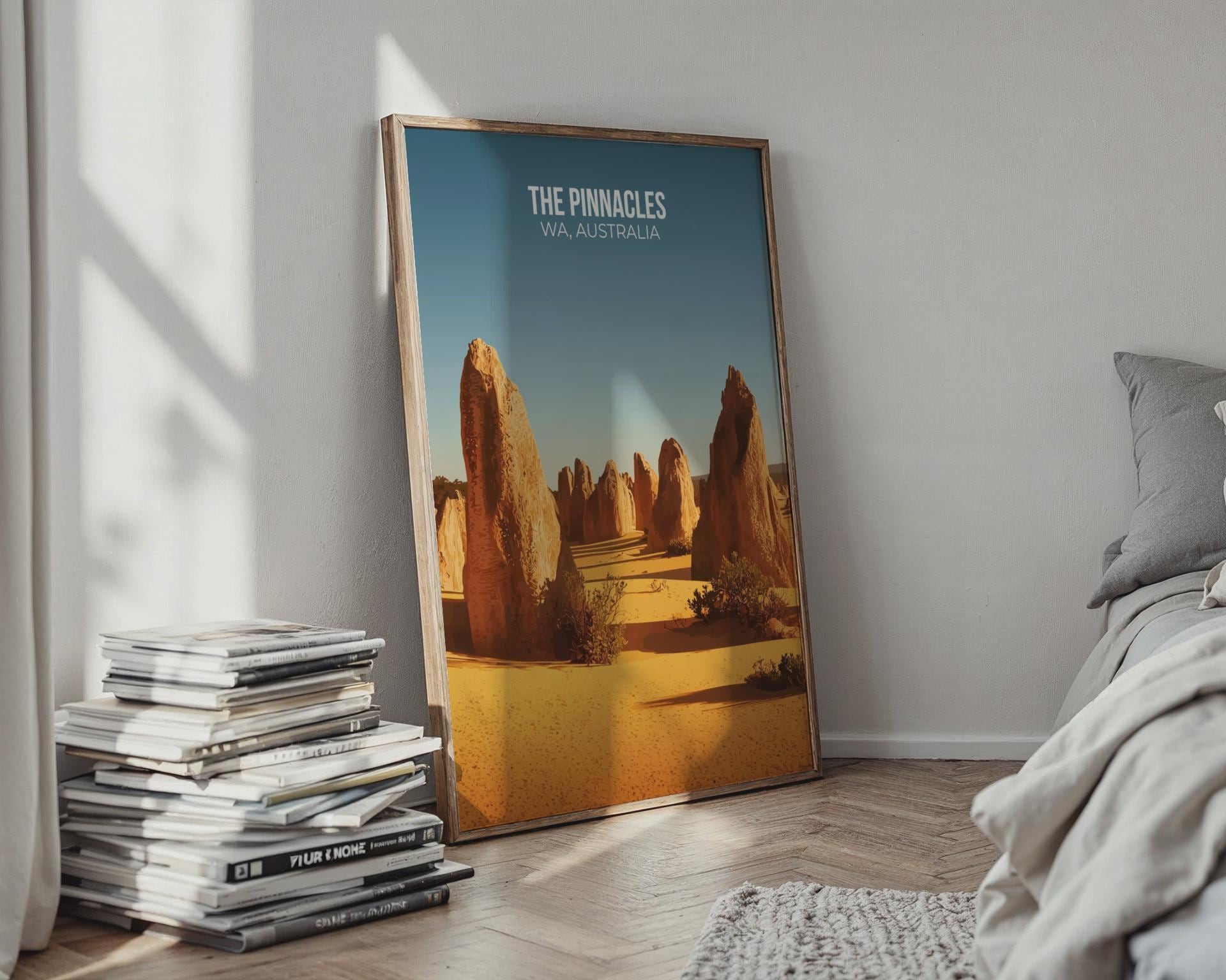 Pinnacles Wall Art Print Australia Landscape Aerial View - Travel Wall Art