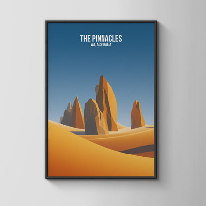 The Pinnacles WA Australia Poster Print Wall Art - Travel Wall Art