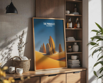The Pinnacles WA Australia Poster Print Wall Art - Travel Wall Art