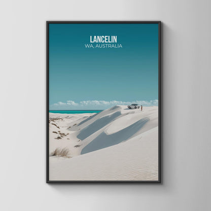 Lancelin WA Australia Travel Poster Print Wall Art - Travel Wall Art